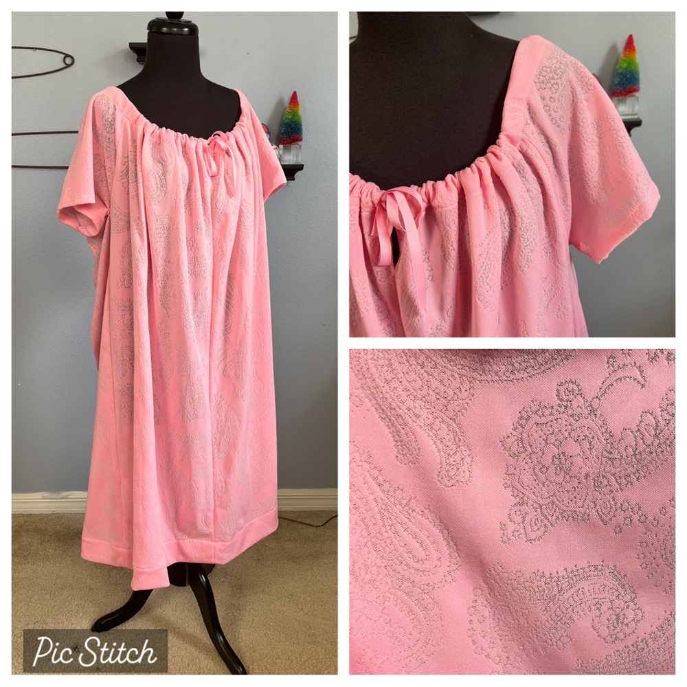60s Style Pink Raglan Shift Dress 3XL